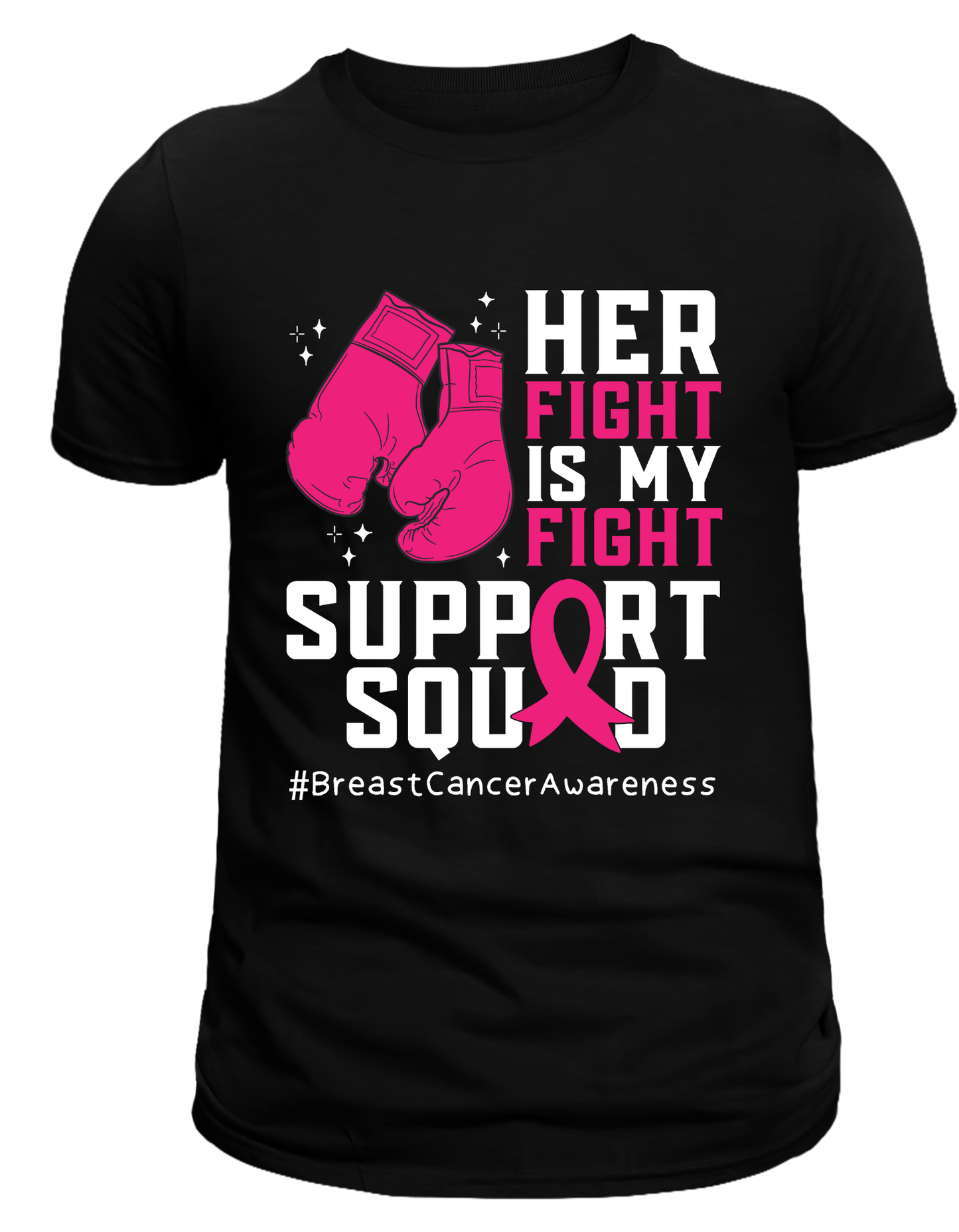 Her Fight Breast Cancer Awareness Shirt - Black