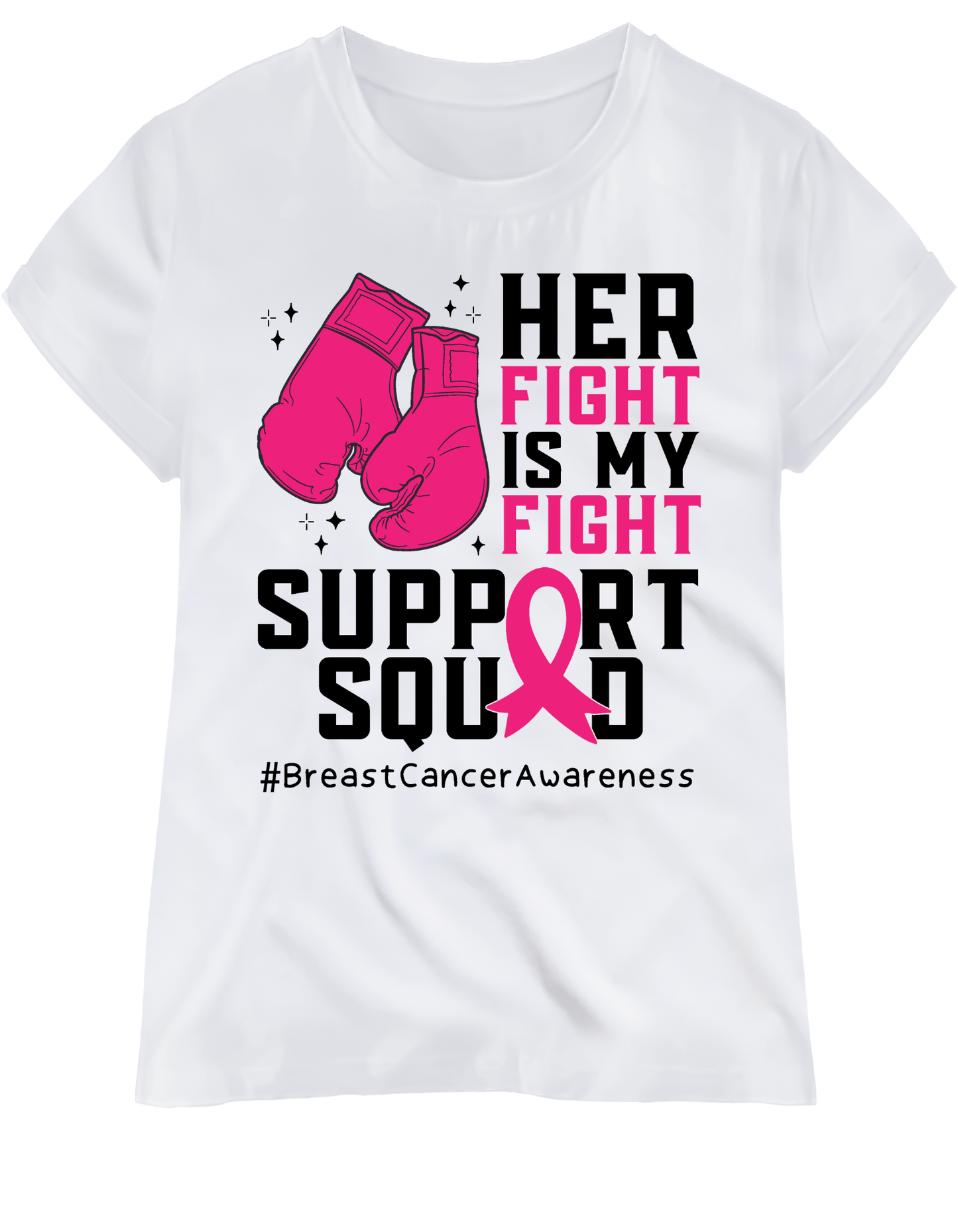 Her Fight Breast Cancer Awareness Shirt - White