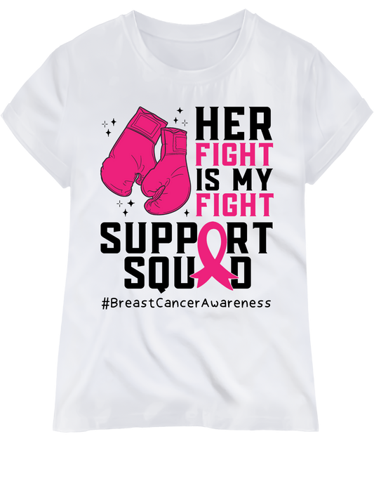 Her Fight Breast Cancer Awareness Shirt - White